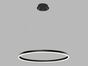 LED2 Závesné LED osvetlenie na lanku CIRCLE, 62W, teplá biela, kruhové, čierne