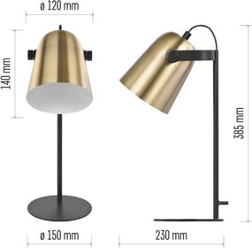 Stolná lampa Nina zlatá