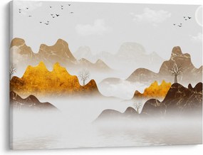 Obraz - Hory v hmle (70x50 cm)