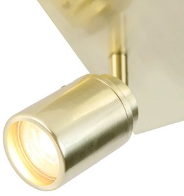 Moderné kúpeľňové bodové svietidlo mosadzné štvorcové 2-žiarovkové IP44 - Ducha