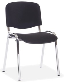 Konferenčná stolička Viva, chrómované nohy, čierna