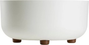 Plastový květináč na nožičkách TERRA 14,4x29,7 cm bílý