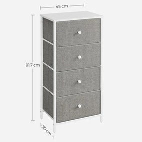 Autronic BONTEC Komoda 45x30x92cm, mdf, sivá, AUK-E1031 GREY Farba: Šedá