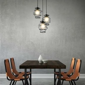 Briloner 4870-035 - Závesné svietidlo na lankách 3xE27/60W/230V