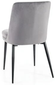 Jedálenská stolička Kayla Velvet, sivá