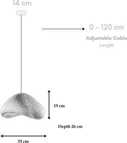 Brilagi - Luster na lankách WABI SABI 1xE27/40W/230V pr. 33 cm biela