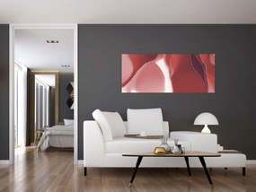 Obraz - Červená abstraktná kvetina N⁰3 (120x50 cm)