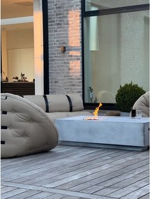 Biele rozkladacie kreslo vhodné do exteriéru Karup Design Design OUT™ Nido White
