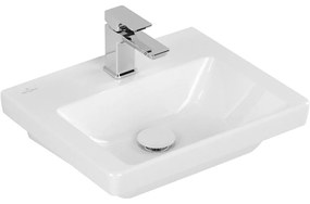 VILLEROY &amp; BOCH Subway 3.0 závesné umývadielko s otvorom, bez prepadu, 450 x 370 mm, biela alpská, 43704601