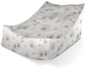 Sablio Sedací vak Lounge Biela orchidea - 80 x 95 x 50 cm