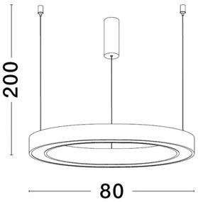 LED luster Sting 80 zlatá