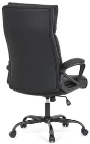 Autronic BONTEC Kancelárske kreslo, hojdací mechanizmus, čierna ekokoža, KA-Y346 BK Farba: Modrá