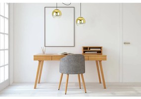 Závesné svietidlo Bergen Gold Spider, 2x zlaté/transparentné sklenené tienidlo (fi 15cm)