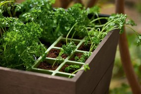 Inteligentný kvetináč URBAN BLOOMER z umelého ratanu - hnedý