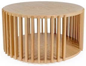 Konferenčný stolík z dubového dreva Woodman Drum, ø 83 cm