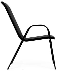 SADA 4 X ZÁHRADNÁ STOLIČKA ALDA ČIERNA