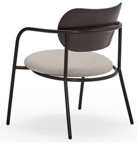 Čierno-sivé kreslo v dekore jaseňa Eclipse - Teulat