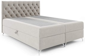 Wilsondo Čalúnená boxspring manželská posteľ s matracom Guliette 140x200 - béžová