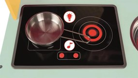 Veľká drevená kuchynka Happy Day žltá zelená