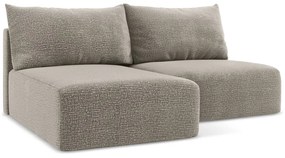 Béžová rozkladacia/s úložným priestorom rohová pohovka (ľavý roh) Kalena – Makamii