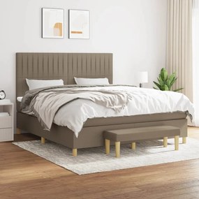 Posteľný rám boxspring s matracom sivohned 160x200 cm látka 3137329