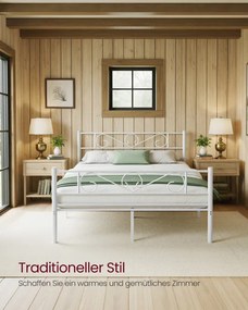 Kovová manželská posteľ 140 cm RMB064WG01