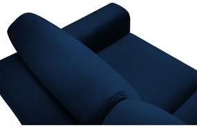 Modrá zamatová rozkladacia/s úložným priestorom pohovka 235 cm Kyoto – Cosmopolitan Design