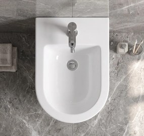 Erga Lily, závesný bidet 490x360x320 mm, biela lesklá, ERG-V03-LILY-BD-WH