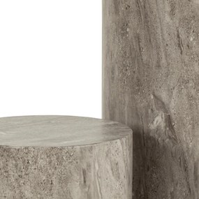 Actona Odkladací stolík (podstavec) Dice (2 ks) - sivý mramor