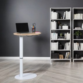 Oválny polohovací stôl so zaoblenými rohmi, javor, 50 × 65 cm