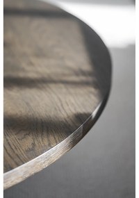 Tmavohnedý okrúhly konferenčný stolík v dekore duba ø 110 cm Boxford – Rowico