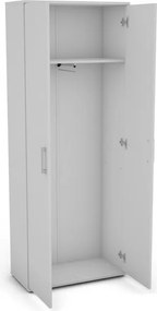 Šatníková skriňa s výsuvnou tyčou Nitro, biela