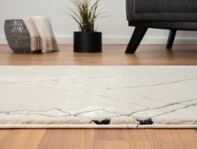My Flair, Behúň Moroccan Magic CA40047 weiß, 80x250, čiernobiela, obývacia izba
