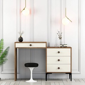 Toaletný stolík Lizbon 554 - Walnut, Cream
