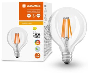 LED žiarovka E27 G95 11W = 100W 1521lm 4000K Neutrálne 300° CRI90 Stmievateľné LEDVANCE Superior