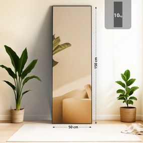 Zrkadlo Benicia 150x50 cm - čierne matné