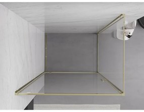 Mexen Exo, výklopný sprchový kút 95 x 80 cm, číre sklo, zlatá, 8181-095-080-50-00