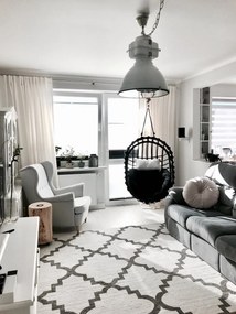 Koberec SKETCH - F343 Marocká mreža, krémovo - sivý