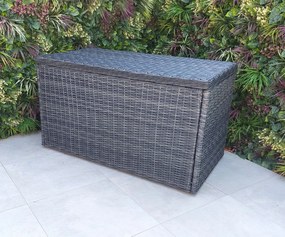 Ratanový úložný box BARRY tmavosivý 750L 9mm