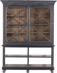 Kredenc Rimir 160 x 50 x 220 old black &amp; natural