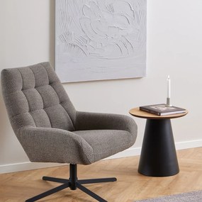 Odkládací stolek Soli 45 cm černý/dub přírodní