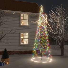 Vianočný stromček s kovovou tyčou 1400 LED diód farebný 5 m 328638