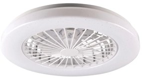 LED Stmievateľné stropné svietidlo s ventilátorom LIBYA LED/48W/230V 3000-6500K+DO