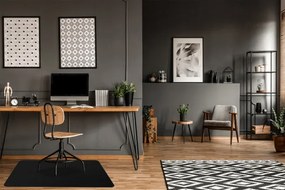 Podložka pod stoličku 120x90 cm čierna