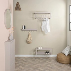 Svetlosivý kovový nástenný vešiak s poličkou Marco – Spinder Design