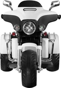 JOKOMISIADA Veľký akumulátorový motorkový chopper pre deti PA0254 biely