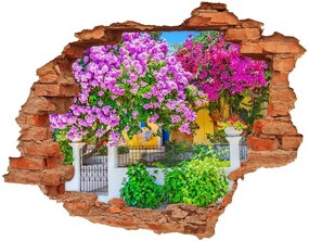 Fototapeta diera na stenu 3D Dom s popínavé rastliny nd-c-95673272