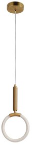 Toolight Toolight, LED závesné svietidlo 20x40cm, 12W, 3000K, LHJ058-CP1, zlatá matná, OSW-50028