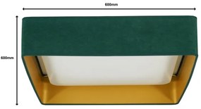 Brilagi-LED Stmievateľné svietidlo VELVET SQUARE LED/36W/230V Wi-Fi Tuya+DO zelená