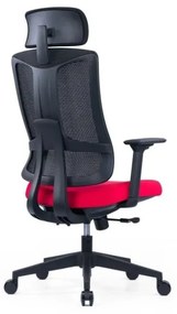 Kancelárska ergonomická stolička SLIDE — látka, sieť, viac farieb Červená